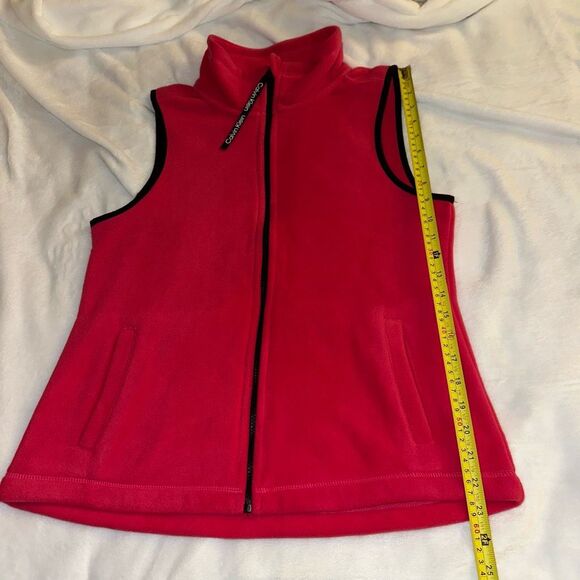 Calvin Klein Performance Small Fleece Zipper Active Womens Vest Hot Pink NWT - Picture 9 of 9